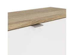 Discount Dmora Sapateira Dtresold, Sapateira, Armário de entrada multiusos, Sapateira, 70x24 h124 cm, Carvalho e Branco Castanho