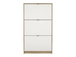 Discount Dmora Sapateira Dtresold, Sapateira, Armário de entrada multiusos, Sapateira, 70x24 h124 cm, Carvalho e Branco Castanho