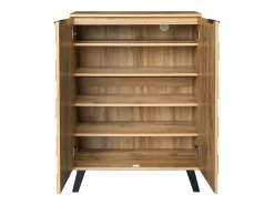 Móvel De Arrumação|Sapateira*Hauss Spole Sapateira em madeira, 5 níveis, prateleiras ajustáveis, armário de corredor 80,5 x 35 x 109,5 cm Natural claro