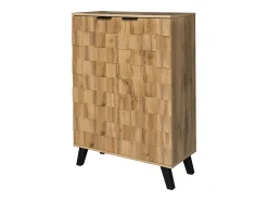 Móvel De Arrumação|Sapateira*Hauss Spole Sapateira em madeira, 5 níveis, prateleiras ajustáveis, armário de corredor 80,5 x 35 x 109,5 cm Natural claro