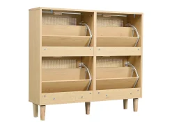 Móvel De Arrumação|Sapateira*Hauss Spole Sapateira em verga com 4 gavetas dobráveis, cor 100x25x90,3cm Natural claro