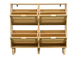 Móvel De Arrumação|Sapateira*Hauss Spole Sapateira em verga com 4 gavetas dobráveis, cor 100x25x90,3cm Natural claro