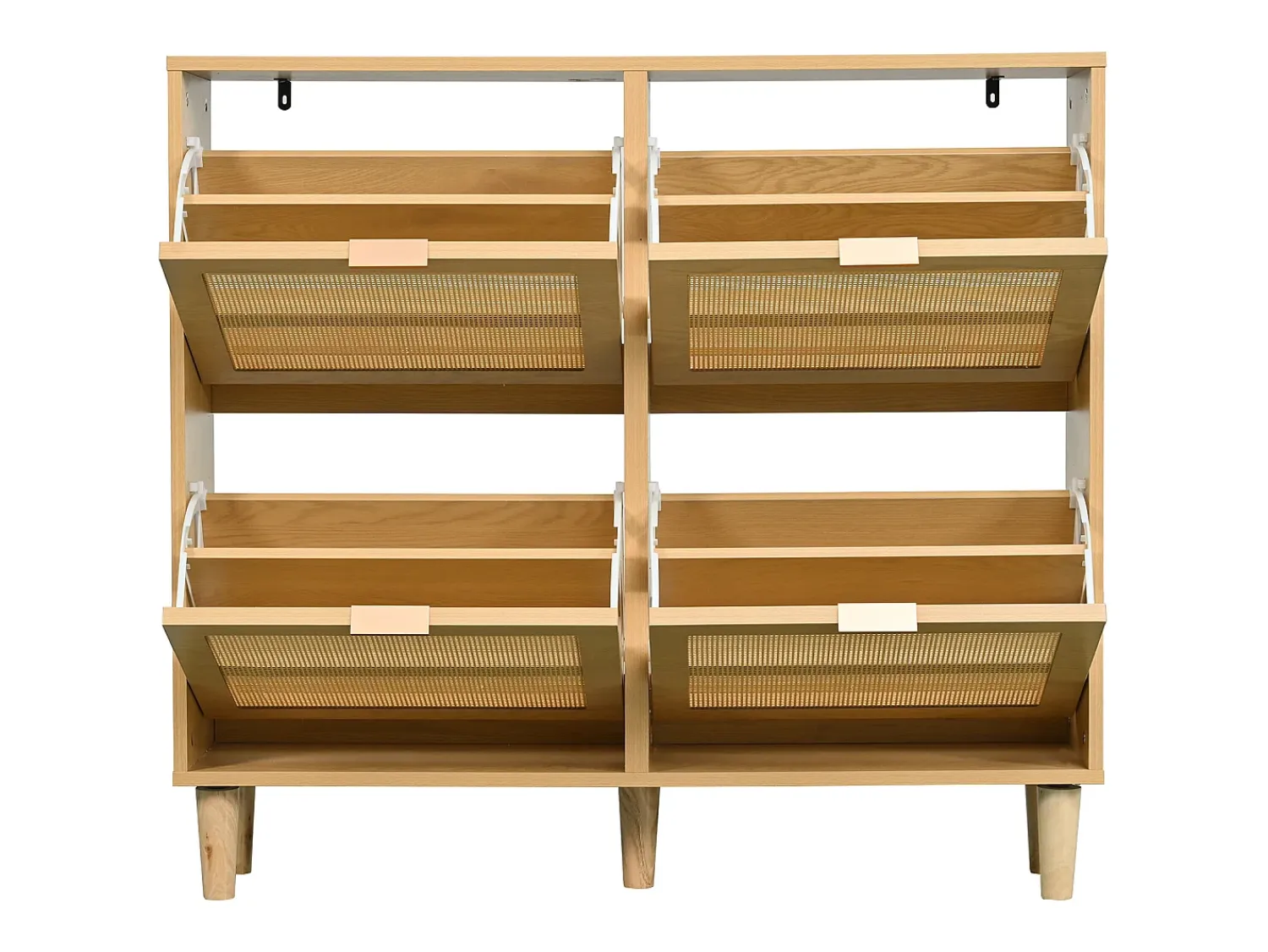 Móvel De Arrumação|Sapateira*Hauss Spole Sapateira em verga com 4 gavetas dobráveis, cor 100x25x90,3cm Natural claro