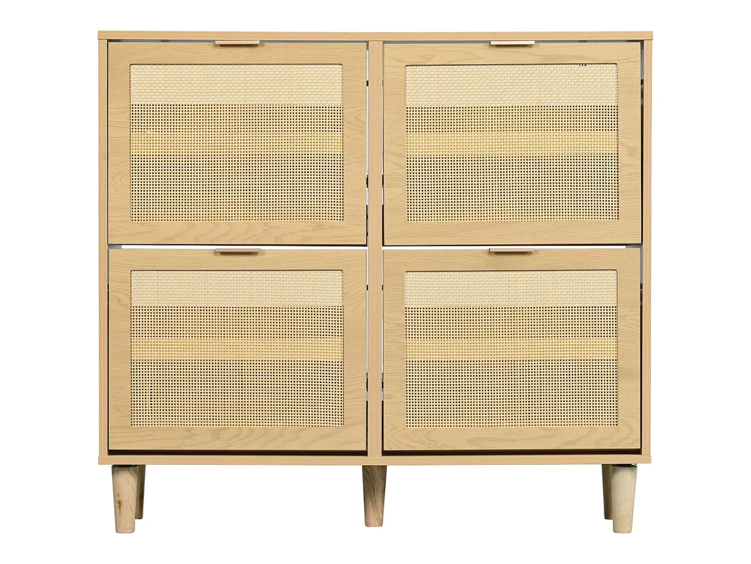 Móvel De Arrumação|Sapateira*Hauss Spole Sapateira em verga com 4 gavetas dobráveis, cor 100x25x90,3cm Natural claro
