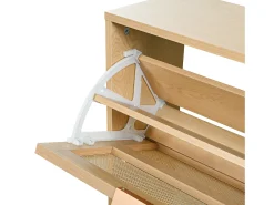 Móvel De Arrumação|Sapateira*Hauss Spole Sapateira em verga com 4 gavetas dobráveis, cor 100x25x90,3cm Natural claro