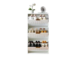 Móvel De Arrumação|Sapateira|Merax Sapateira estreita de 3 portas - 60 x 24 x 114 cm - para hall de entrada/sala de estar - MDF - branca Branco
