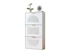 Móvel De Arrumação|Sapateira|Merax Sapateira estreita de 3 portas - 60 x 24 x 114 cm - para hall de entrada/sala de estar - MDF - branca Branco