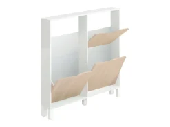 Móvel De Arrumação|Sapateira* Sapateira estreita para corredor carvalho Mary 98x97x17 cm Branco