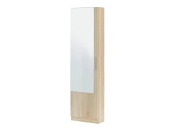 Best Dmora Sapateira Eugene, Sapateira alta com 1 porta, Sapateira moderna, Armário de entrada com espelho, 50x22h180 cm, Carvalho Castanho