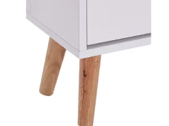 Sapateira Fiano Branca, 2 Prateleiras Nórdicas, Corredor, 80x92x24 cm Branco
