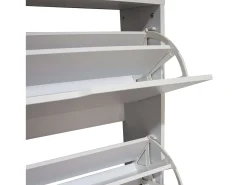 Sapateira Fiano Branca, 2 Prateleiras Nórdicas, Corredor, 80x92x24 cm Branco