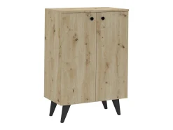 Sale Sapateira haaus Luton, 2 Portas, Carvalho Artisan, 62 x 35 x 90 cm Creme