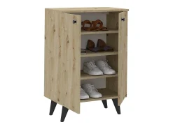Sale Sapateira haaus Luton, 2 Portas, Carvalho Artisan, 62 x 35 x 90 cm Creme