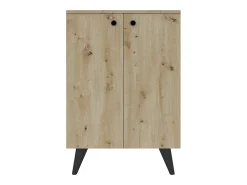 Sale Sapateira haaus Luton, 2 Portas, Carvalho Artisan, 62 x 35 x 90 cm Creme