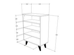 Sapateira haaus Luton, 2 Portas, , 62 x 35 x 90 cm^ Móvel De Arrumação|Sapateira