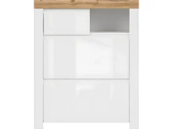 Petits-Meubles Sapateira Hella branco e madeira 115cm^ Móvel De Arrumação|Sapateira