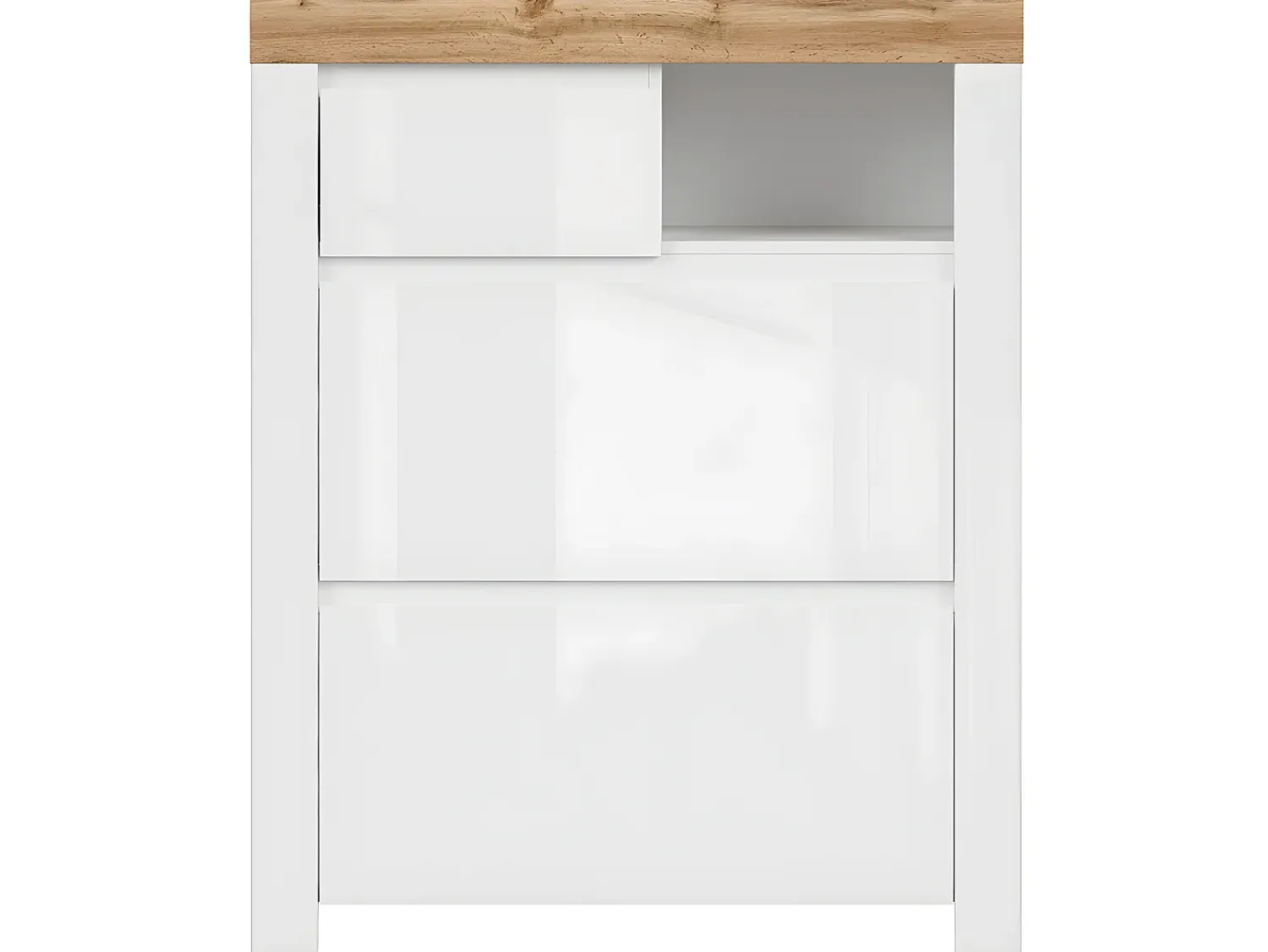 Petits-Meubles Sapateira Hella branco e madeira 115cm^ Móvel De Arrumação|Sapateira