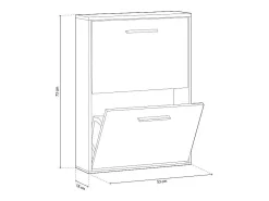 Móvel De Arrumação|Sapateira|duehome Sapateira Home 2 portas Cinzento