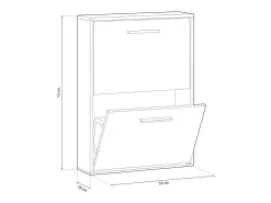 Móvel De Arrumação|Sapateira|duehome Sapateira Home 2 portas Cinzento