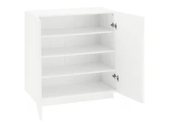 Online Dmora Sapateira Joel, Armário multiuso com 2 portas, Sapateira de entrada, 100% Fabricado na Itália, 80x38h86 cm, brilhante Branco