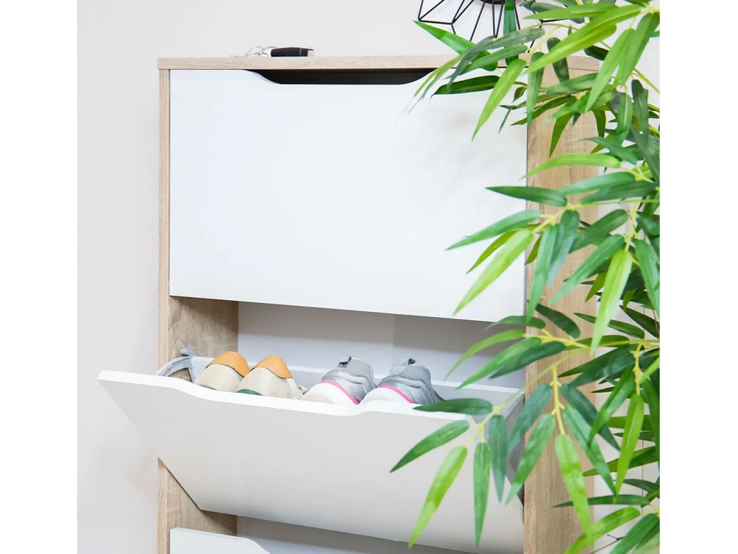 duehome Sapateira Kamik Roble Nordico - Blanco^ Móvel De Arrumação|Sapateira
