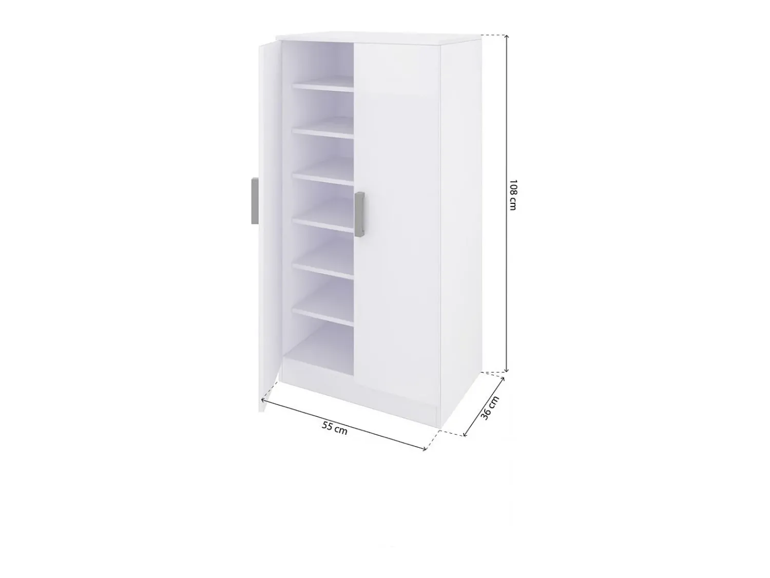 duehome Sapateira Liam 55 Blanco Artik (Blanco Mate)^ Móvel De Arrumação|Sapateira