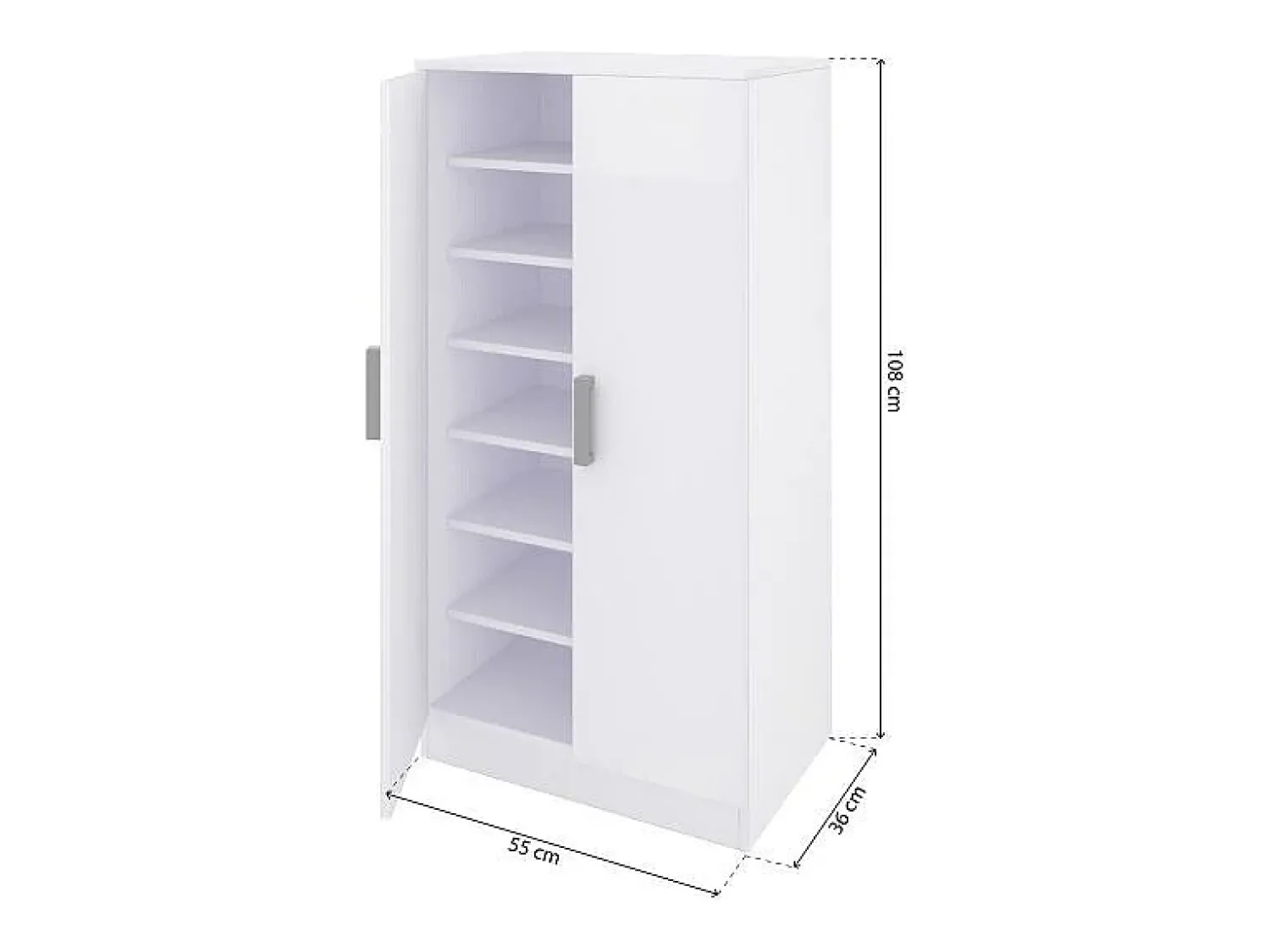 duehome Sapateira Liam 55 Blanco Artik (Blanco Mate)^ Móvel De Arrumação|Sapateira