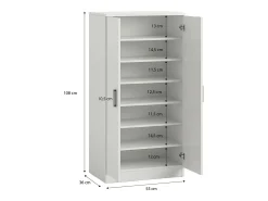 duehome Sapateira Liam 55 Blanco Artik (Blanco Mate)^ Móvel De Arrumação|Sapateira