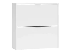 Móvel De Arrumação|Sapateira|Dmora Sapateira Louisville, Sapateira com 2 portas dobráveis, Sapateira de entrada baixa, Armário baixo, 75x22h76 cm, Branco