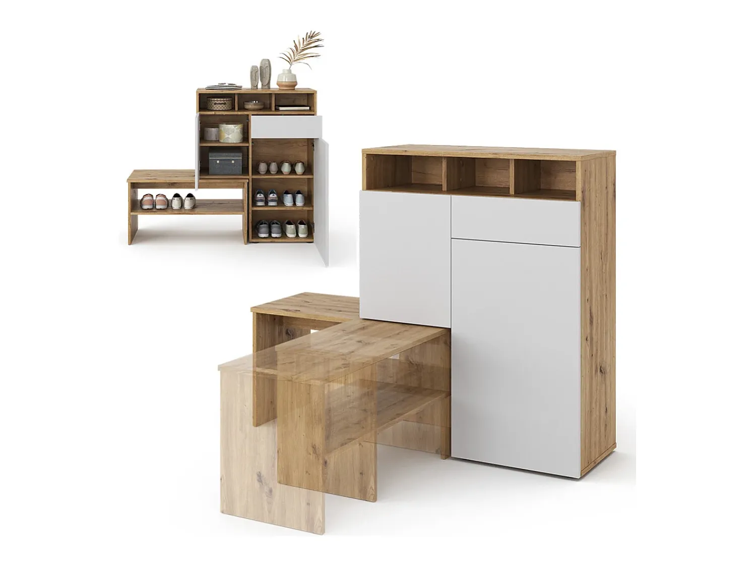 Móvel De Arrumação|Sapateira*Vicco Sapateira marrom 124.5x35x102 selena Castanho