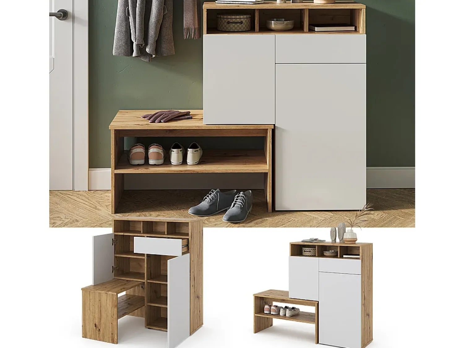 Móvel De Arrumação|Sapateira*Vicco Sapateira marrom 124.5x35x102 selena Castanho