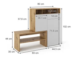 Móvel De Arrumação|Sapateira*Vicco Sapateira marrom 124.5x35x102 selena Castanho