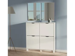 Online Sapateira Mary Narrow White para corredor, 97x98x17 cm Branco