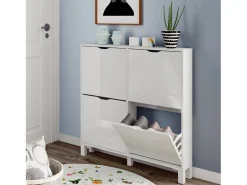 Online Sapateira Mary Narrow White para corredor, 97x98x17 cm Branco