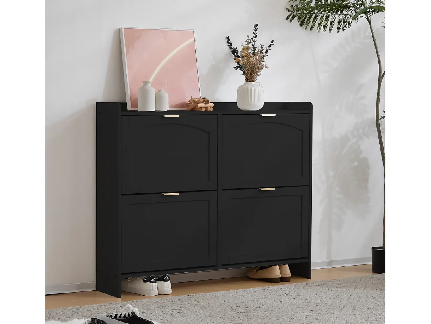 ModernLuxe Sapateira moderna - 4 compartimentos rebatíveis -^ Móvel De Arrumação|Sapateira