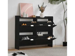 ModernLuxe Sapateira moderna - 4 compartimentos rebatíveis -^ Móvel De Arrumação|Sapateira