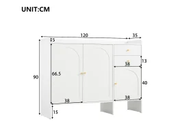 Merax Sapateira moderna - 120 x 35 x 90 cm - com 3 portas + 2 gavetas - para hall de entrada - MDF - branca^ Móvel De Arrumação|Sapateira