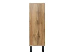 Móvel De Arrumação|Sapateira| Sapateira moderna com 5 compartimentos, armário de armazenamento com 2 portas, cor madeira Natural claro