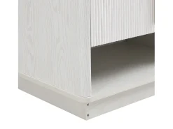 Sale Merax Sapateira moderna com 2 portas e compartimento aberto - 60 x 40 x 61 cm - puxadores dourados - MDF - branca Branco