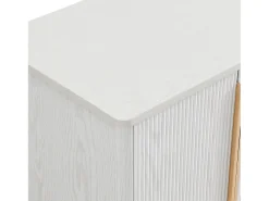 Sale Merax Sapateira moderna com 2 portas e compartimento aberto - 60 x 40 x 61 cm - puxadores dourados - MDF - branca Branco