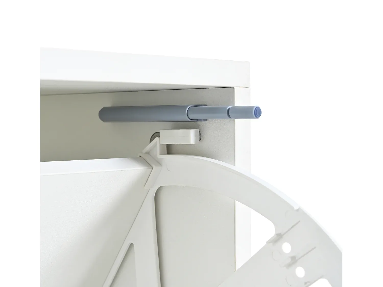 Móvel De Arrumação|Sapateira| Sapateira moderna com frentes brilhantes, portas de prateleiras ajustáveis, LEDs coloridos, Branco