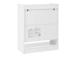 Clearance Merax Sapateira moderna com prateleiras ajustáveis + 1 gaveta + 2 portas - 75 x 36 x 95,5 cm - aglomerado - Branco