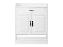Clearance Merax Sapateira moderna com prateleiras ajustáveis + 1 gaveta + 2 portas - 75 x 36 x 95,5 cm - aglomerado - Branco