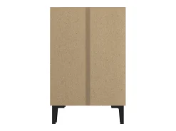 Discount Merax Sapateira moderna para hall de entrada - 60 x 34,5 x 95 cm - com 2 portas e prateleiras ajustáveis - aglomerado - branca Branco