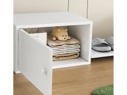 Móvel De Arrumação|Sapateira* Sapateira, Móveis de entrada, Utilização em vários cenários, Banco para troca de sapatos, Pode ser utilizado com beliches, , 189*40*34,5 cm Branco