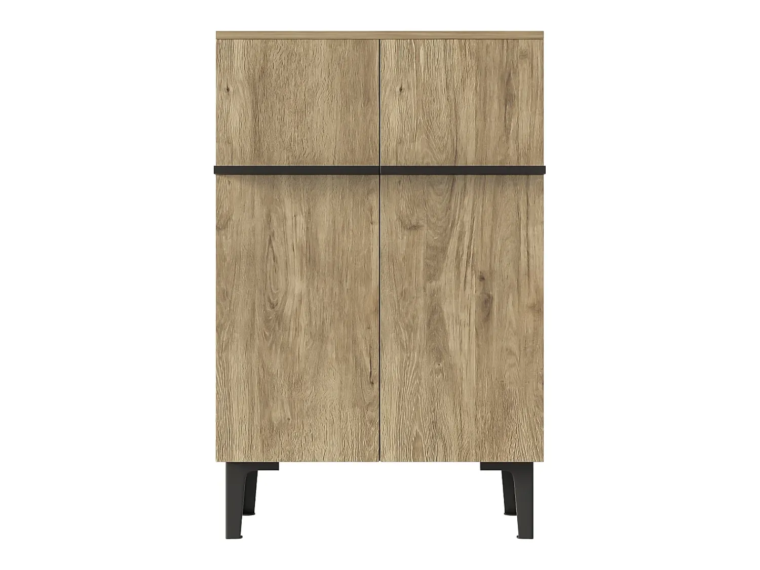 Móvel De Arrumação|Sapateira|Hauss Spole Sapateira na cor madeira com 2 portas - prateleiras ajustáveis 60 × 34,5 x 95 cm Natural claro