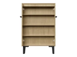 Móvel De Arrumação|Sapateira|Hauss Spole Sapateira na cor madeira com 2 portas - prateleiras ajustáveis 60 × 34,5 x 95 cm Natural claro