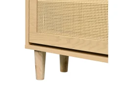 Móvel De Arrumação|Sapateira|Hauss Spole Sapateira natural clara com 4 portas, puxadores em metal 100x25x90,3cm Natural claro