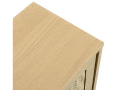 Móvel De Arrumação|Sapateira|Hauss Spole Sapateira natural clara com 4 portas, puxadores em metal 100x25x90,3cm Natural claro