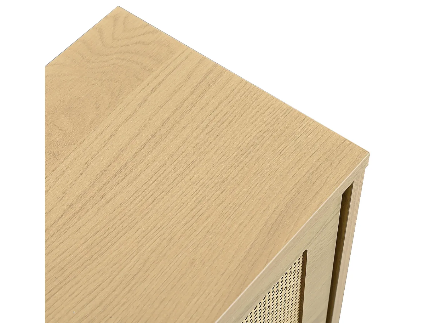 Móvel De Arrumação|Sapateira|Hauss Spole Sapateira natural clara com 4 portas, puxadores em metal 100x25x90,3cm Natural claro